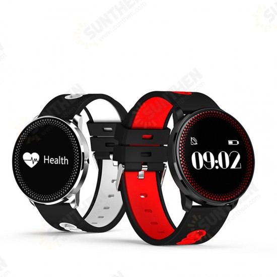 CF007 Dynamic Blood Pressure Oxygen Monitor APP Push Weather Forecast Round Screen Smart Watch