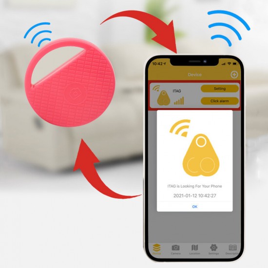 F8 1/2PCS Two-Way Search Anti-Lost Alarm Smart Tag Wireless bluetooth Tracker Child Wallet Key Finder Locator