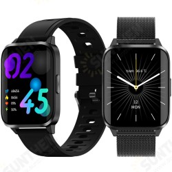 JM01 1.69 inch Full Touch Screen Heart Rate Blood Oxygen Body Temperature Monitor Multi-sports Modes 230mAh IP67 Waterproof BT5.0 Smart Watch