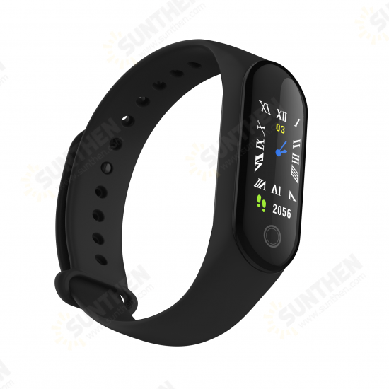 M4c Single Touch Blood Pressure SMS Reminder Remote Camera Weather Forecast Smart Watch Band