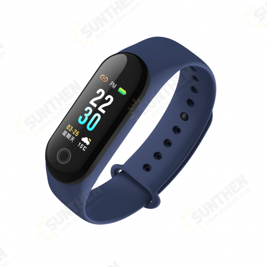 M4c Single Touch Blood Pressure SMS Reminder Remote Camera Weather Forecast Smart Watch Band