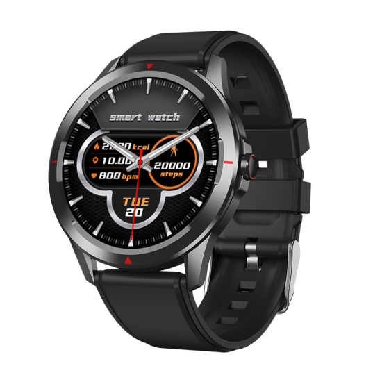 Q29 360*360 Pixels AMOLED Display Heart Rate Blood Oxygen Monitor Breath Training Multi-Dials 5ATM Waterproof 35 Days Long Standby BT5.0 Smart Watch