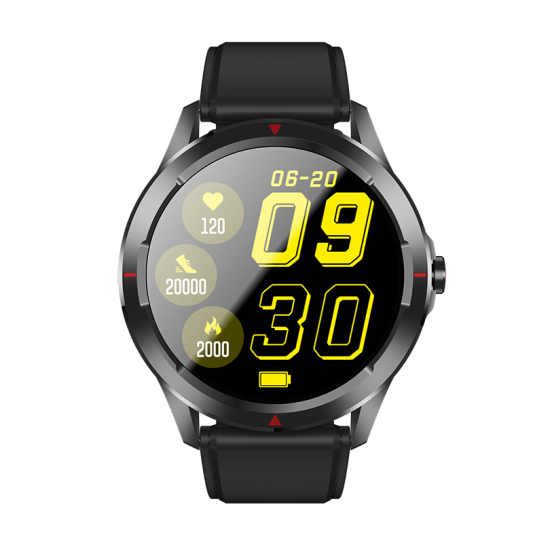 Q29 360*360 Pixels AMOLED Display Heart Rate Blood Oxygen Monitor Breath Training Multi-Dials 5ATM Waterproof 35 Days Long Standby BT5.0 Smart Watch