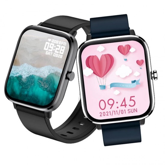 T45S 1.70 inch Full Touch Screen bluetooth Calling Heart Rate Monitor SpO2 Blood Pressure Measurement Body Temperature Detection Multi-Dial 200mAh BT5.0 Smart Watch