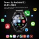 [Dual Mode Dual Chip] 4 Pro 1.6 inch 400*400px Screen Octa-core 6G+128G Android Smartwatch SIM Card WiFi Dual Cameras GPS Positioning Newest Android 11 System 4G LTE Smart Watch Phone