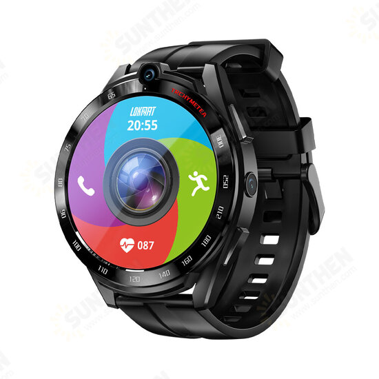 [Dual Mode Dual Chip] 4 Pro 1.6 inch 400*400px Screen Octa-core 6G+128G Android Smartwatch SIM Card WiFi Dual Cameras GPS Positioning Newest Android 11 System 4G LTE Smart Watch Phone