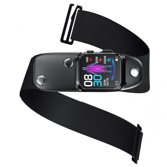 E500 1.83 inch HD Screen ECG Monitor Heart Rate Blood Pressure SpO2 Monitor Fitness Tracker 280mAh Battery BT 5.1 IP68 Waterproof Smart Watch