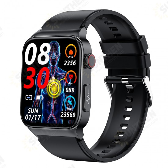 E500 1.83 inch HD Screen ECG Monitor Heart Rate Blood Pressure SpO2 Monitor Fitness Tracker 280mAh Battery BT 5.1 IP68 Waterproof Smart Watch