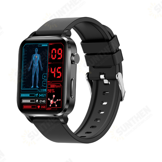 F100 1.7 inch HD Screen Dual Probe Laser Therapy Body Temperature Measurement Heart Rate Blood Pressure SpO2 Monitor Fitness Tracker Long Standby BT5.0 Smart Watch