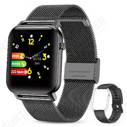 SN87 Ultra-thin 1.4 inch Full Touch Screen Heart Rate Blood Pressure SpO2 Monitor 15 Sports Modes 30 Days Standby IP68 Waterproof Smart Watch