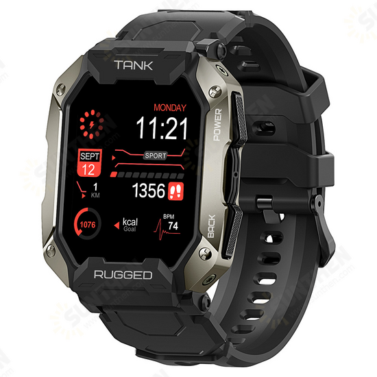 M1 Pro Three-proof Rugged Outdoor Fitness Tracker bluetooth Call 24h Heart Rate SpO2 Monitor 5ATM IP69K Waterproof 50 Days Long Standby Smart Watch