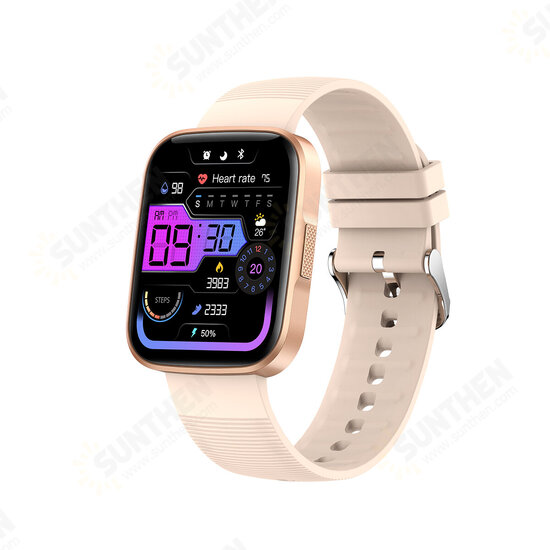 KT58S Ultra-Thin 1.69 inch IPS Full Touch Screen Heart Rate Blood Pressure SpO2 Monitor Multi-Sport Modes Menstruation Cycle Tracker IP67 Waterproof Smart Watch