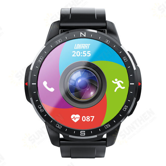 7 1.6 inch 400*400 Pixels Full Touch Screen 4G+128G Phone Watch Camera GPS+GO WIFI Dual Health Monitor Multi-Dials 1000mAh Android 9.1 2G/ 4G Smart Watch