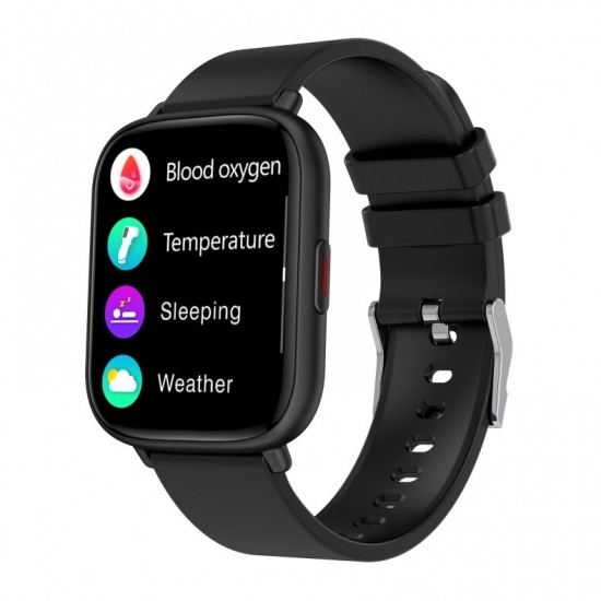 Q9 Pro 1.85 inch HD Screen Body Temperature Measurement Heart Rate Blood Pressure SpO2 Monitor Fitness Tracker 45 Days Long Standby BT 5.0 Smart Watch