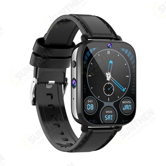 King Ceramic Case 1.75 inch 320*385px Screen Android Smartwatch Heart Rate SpO2 Monitor Dual Cameras GPS GLONASS IP68 Waterproof Android 9.1 Face Unlock 4G Watch Phone