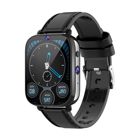 King Ceramic Case 1.75 inch 320*385px Screen Android Smartwatch Heart Rate SpO2 Monitor Dual Cameras GPS GLONASS IP68 Waterproof Android 9.1 Face Unlock 4G Watch Phone