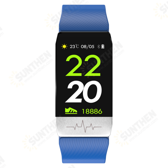 T1S 1.14 inch Touch Screen GPS Trajectory 24H Temperature Measurement ECG Heart Rate Blood Pressure SpO2 Monitor IP67 Waterproof Smart Watch