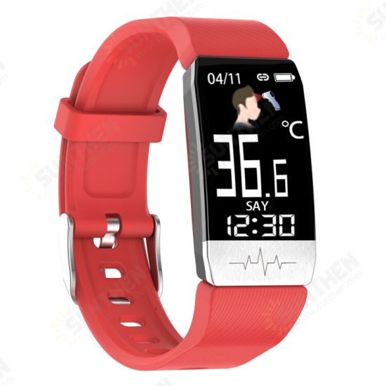 T1S 1.14 inch Touch Screen GPS Trajectory 24H Temperature Measurement ECG Heart Rate Blood Pressure SpO2 Monitor IP67 Waterproof Smart Watch