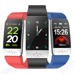 T1S 1.14 inch Touch Screen GPS Trajectory 24H Temperature Measurement ECG Heart Rate Blood Pressure SpO2 Monitor IP67 Waterproof Smart Watch