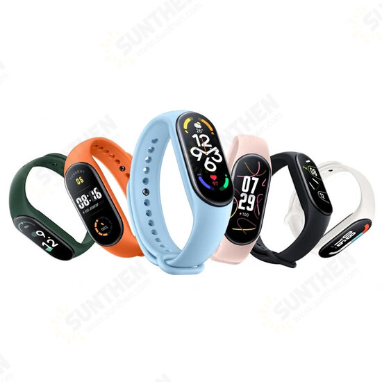 Mi Band 7 1.62 inch AMOLED Always-on Display Wristband 24h Heart Rate SpO2 Monitoring 4 Professional Workout Analysis 120+ Sports Modes 100+ Watch Faces 5ATM Waterproof BT5.2 Smart Watch