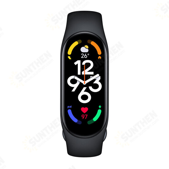 Mi Band 7 1.62 inch AMOLED Always-on Display Wristband 24h Heart Rate SpO2 Monitoring 4 Professional Workout Analysis 120+ Sports Modes 100+ Watch Faces 5ATM Waterproof BT5.2 Smart Watch