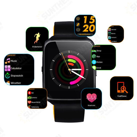 Z04 1.54' HD Screen bluetooth Call Heart Rate Blood Pressure Monitor Siri Voice Assistant bluetooth Music Camera Smart Watch