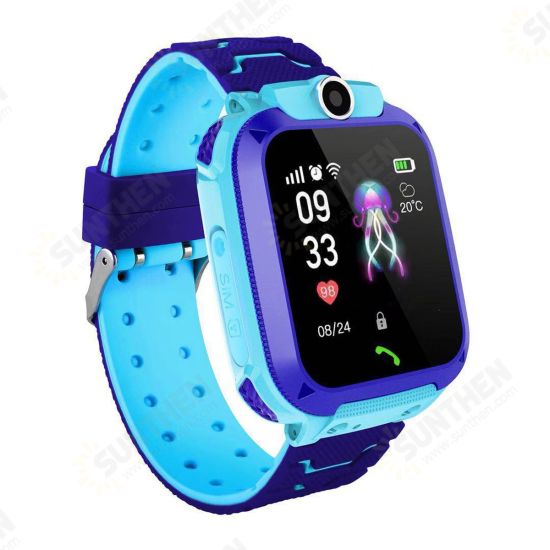 Z5 1.4in GPS Positioning HD Camera Voice Message SOS Anti-lost Chilren Smart Watch Phone LED Touch Screen Waterproof Flashlight Independent Dialing Kids Smart Bracelet