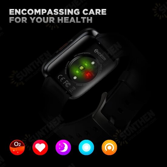 1.75 inch 390*450 pixels Full Touch Always-on AMOLED Screen Built-in GPS 5ATM Waterproof 40 Days Standby Heart Rate SpO2 VO2 Max Monitor Outdoor Smart Watch