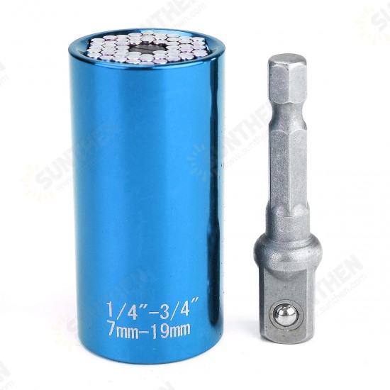 7-19MM Universal Socket Adapter Wrench Sleeve with Power Drill Adapter Tool