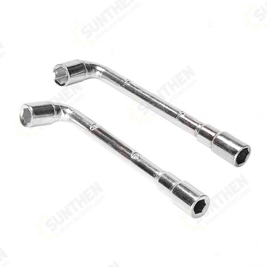 Chrome Plated Double End Perforated L-shaped Socket Wrench E3d/mk8 Nozzle Socket Mini Wrench Pipe Wrench