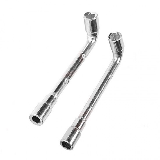 Chrome Plated Double End Perforated L-shaped Socket Wrench E3d/mk8 Nozzle Socket Mini Wrench Pipe Wrench