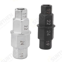 Motorcycles Hexx Axle Tool 17mm 19mm 22mm 24mm Axle Hexx Allen Spindle Driver Spindle Socket Adapter Silver Color Motorcycles Hexx Axle Tool 17mm 19mm 22mm 24mm Axle Hexx Allen Spindle Driver Spindle Socket Adapter Silver Color
