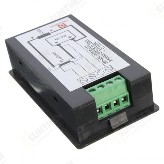 100A DC Digital Multifunction Power Meter Energy Monitor Module Volt Meterr Ammeter 6.5V-100