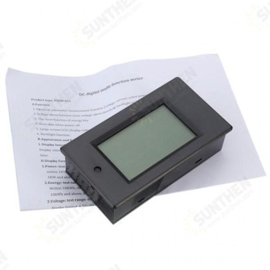 100A DC Digital Multifunction Power Meter Energy Monitor Module Volt Meterr Ammeter 6.5V-100