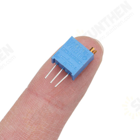 100Pcs 3296W Multiturn Trimmer Potentiometer Kit High Precision Variable Resistor With Box Kit