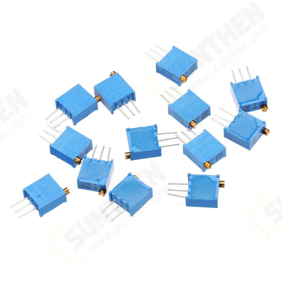 100Pcs 3296W Multiturn Trimmer Potentiometer Kit High Precision Variable Resistor With Box Kit