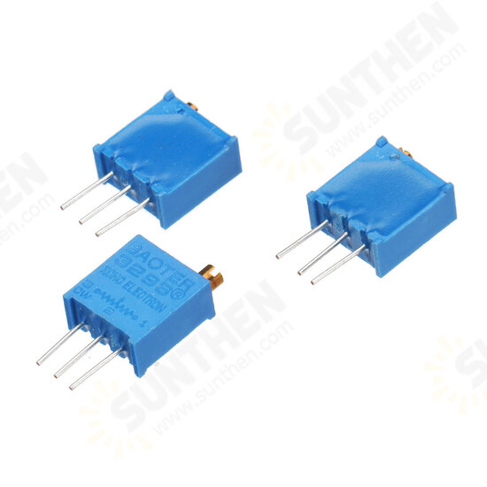 100Pcs 3296W Multiturn Trimmer Potentiometer Kit High Precision Variable Resistor With Box Kit