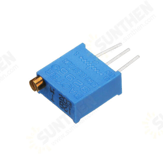 100Pcs 3296W Multiturn Trimmer Potentiometer Kit High Precision Variable Resistor With Box Kit