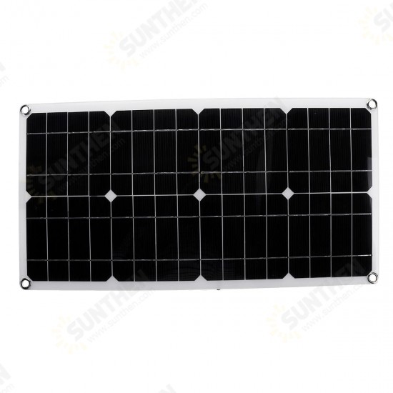 100W 18V Dual USB Solar Panel Battery Solar Cell Module Car Outdoor Charger Solar Power Panel 1Pcs