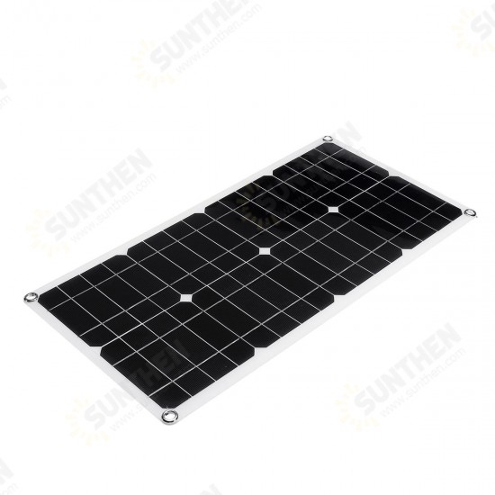 100W 18V Dual USB Solar Panel Battery Solar Cell Module Car Outdoor Charger Solar Power Panel 1Pcs