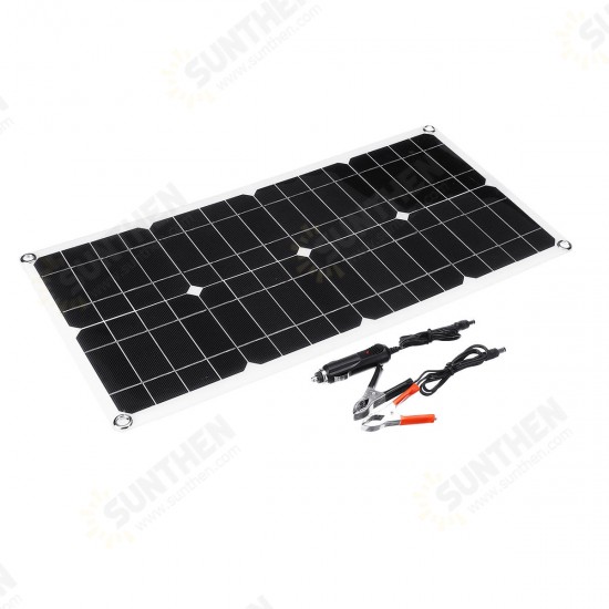 100W 18V Dual USB Solar Panel Battery Solar Cell Module Car Outdoor Charger Solar Power Panel 1Pcs