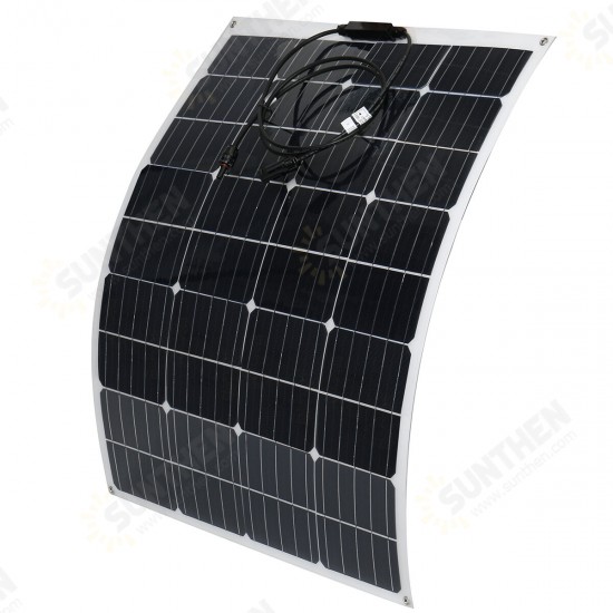 100W 18V Highly Flexible Monocrystalline Solar Panel Tile Mono Panel Waterproof