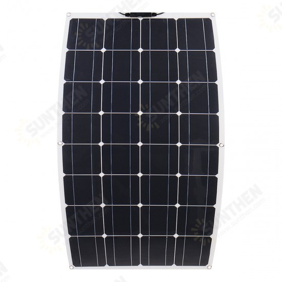 100W 18V Highly Flexible Monocrystalline Solar Panel Waterproof For Car RV Yacht Ship Boat