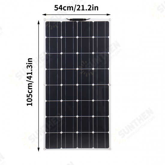 100W 18V Highly Flexible Monocrystalline Solar Panel Waterproof For Car RV Yacht Ship Boat