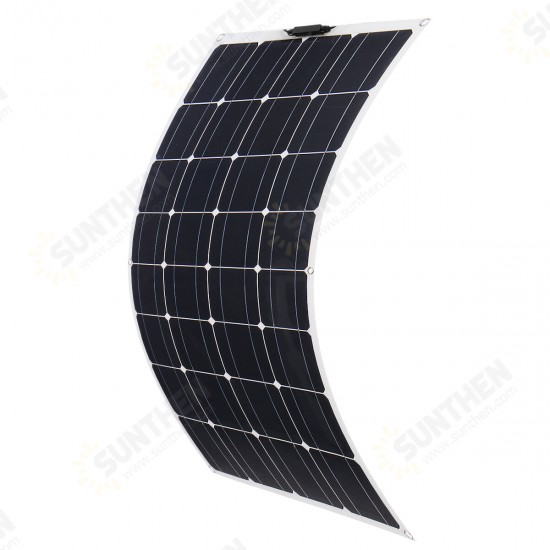 100W 18V Highly Flexible Monocrystalline Solar Panel Waterproof For Car RV Yacht Ship Boat