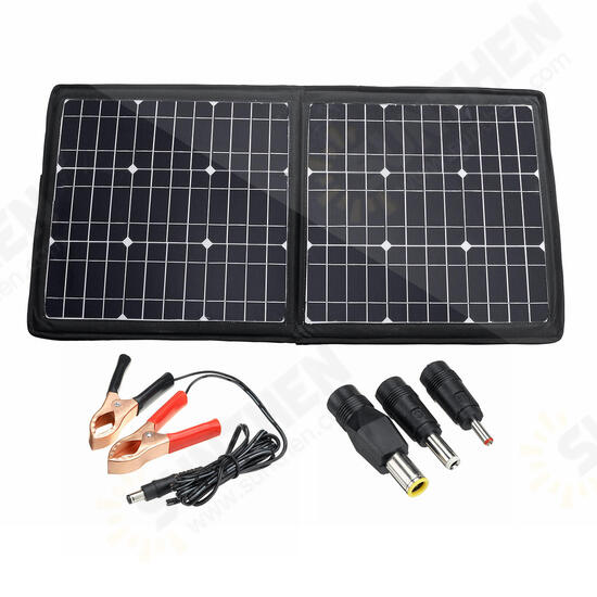 100W Portable Solar Panel Charger with 5V/12V USB DC Dual Output Waterproof