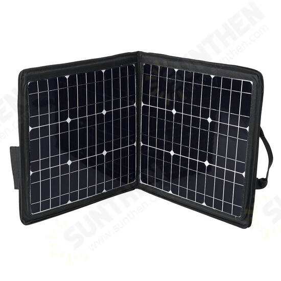 100W Portable Solar Panel Charger with 5V/12V USB DC Dual Output Waterproof