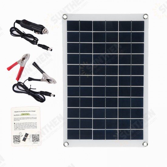 100W Solar Panel Kit 12V Battery Charger 10-100A LCD Controller For Caravan Van Boat