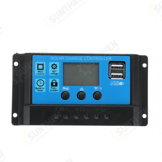 100W Solar Panel Kit 12V Battery Charger 10-100A LCD Controller For Caravan Van Boat