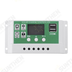 10/20/30A 12V 24V Auto Dual USB Solar Panel Charge Controller Battery Charger Adapter LCD 10/20/30A 12V 24V Auto Dual USB Solar Panel Charge Controller Battery Charger Adapter LCD